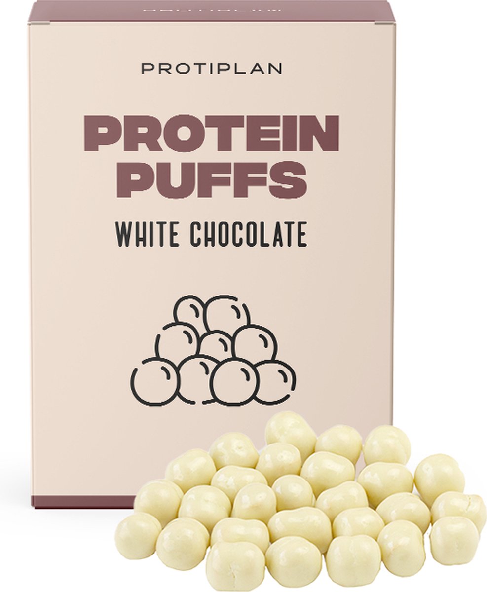 Goedkoopste Protiplan | Witte Chocolade Bolletjes | 7 x 38 gram | Low carb snack | Snel afvallen zonder hongergevoel!