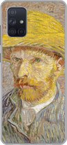 Geschikt voor Samsung Galaxy A51 5G hoesje - Zelfportret met strohoed - Vincent van Gogh - Siliconen Telefoonhoesje