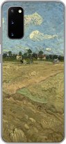 Telefoonhoesje Geschikt voor Samsung Galaxy S20 hoesje - Geploegde akkers - Vincent van Gogh - Siliconen Telefoonhoesje