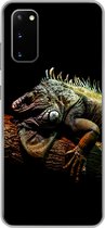 Geschikt voor Samsung Galaxy S20 hoesje - Dier - Tak - Zwart - Siliconen Telefoonhoesje