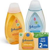 Johnson's Babypakket - Shampoo / Babybad / Honey creme zeep - Voordeelverpakking