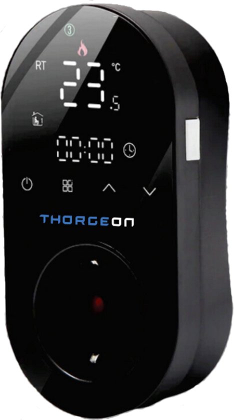 Thorgeon Digital Wi-Fi Plug-In Thermostat Black