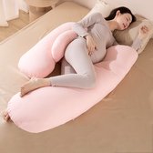 Zwangerschapskussen XXL (U-Vorm) Roze - Extra rugsteun - Afneembare Hoes - Voedingskussen - Zijslaapkussen - Zwanger - Body pillow - Lichaamskussen - Zwangerschap - Zwangerschap cadeau - Zijslaapkussen volwassenen