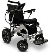 COMFYGO IQ-8000 Elektrische rolstoel, Lichtgewicht, Draadloze afstandsbediening, Handmatig opvouwbaar, Niet achterover leunen, 12AH Li-ion, tot 20km, 45cm, Zilver frame & Standaard fabric