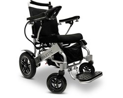 COMFYGO IQ-8000 Elektrische rolstoel, Lichtgewicht, Draadloze afstandsbediening, Handmatig opvouwbaar, Niet achterover leunen, 12AH Li-ion, tot 20km, 45cm, Zilver frame & Standaard fabric