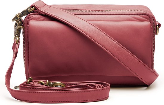 Chabo Bags - Donna Plain -Crossover - Schoudertas - Crossover - Leer - Brique - Steenrood