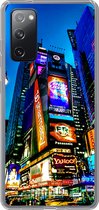 Geschikt voor Samsung Galaxy S20 FE hoesje - New York - Nacht - USA - Siliconen Telefoonhoesje