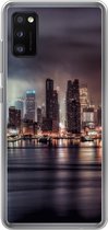 Geschikt voor Samsung Galaxy A41 hoesje - New York - Storm - Skyline - Siliconen Telefoonhoesje