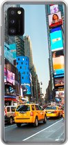 Geschikt voor Samsung Galaxy A41 hoesje - New York - Taxi - Geel - Siliconen Telefoonhoesje
