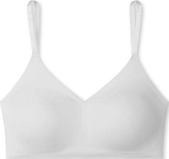 SCHIESSER Invisible Soft bralette (1-pack) - dames bustier microvezel uitneembare pads wit - Maat: 40