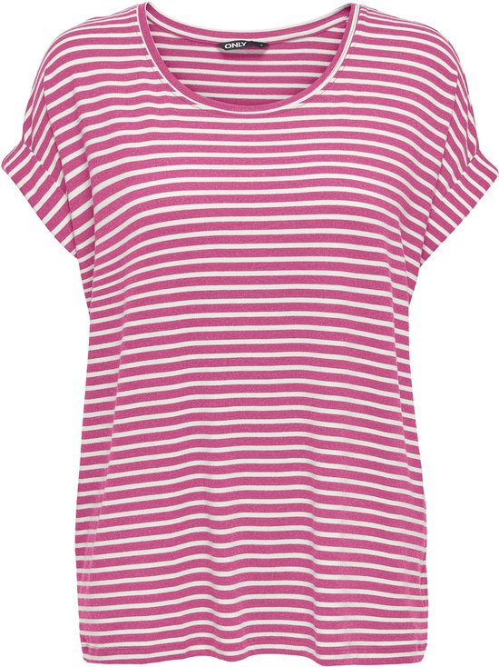 ONLY ONLMOSTER STRIPE S/S O-NECK TOP JRS NOOS Dames T-shirt - Maat S