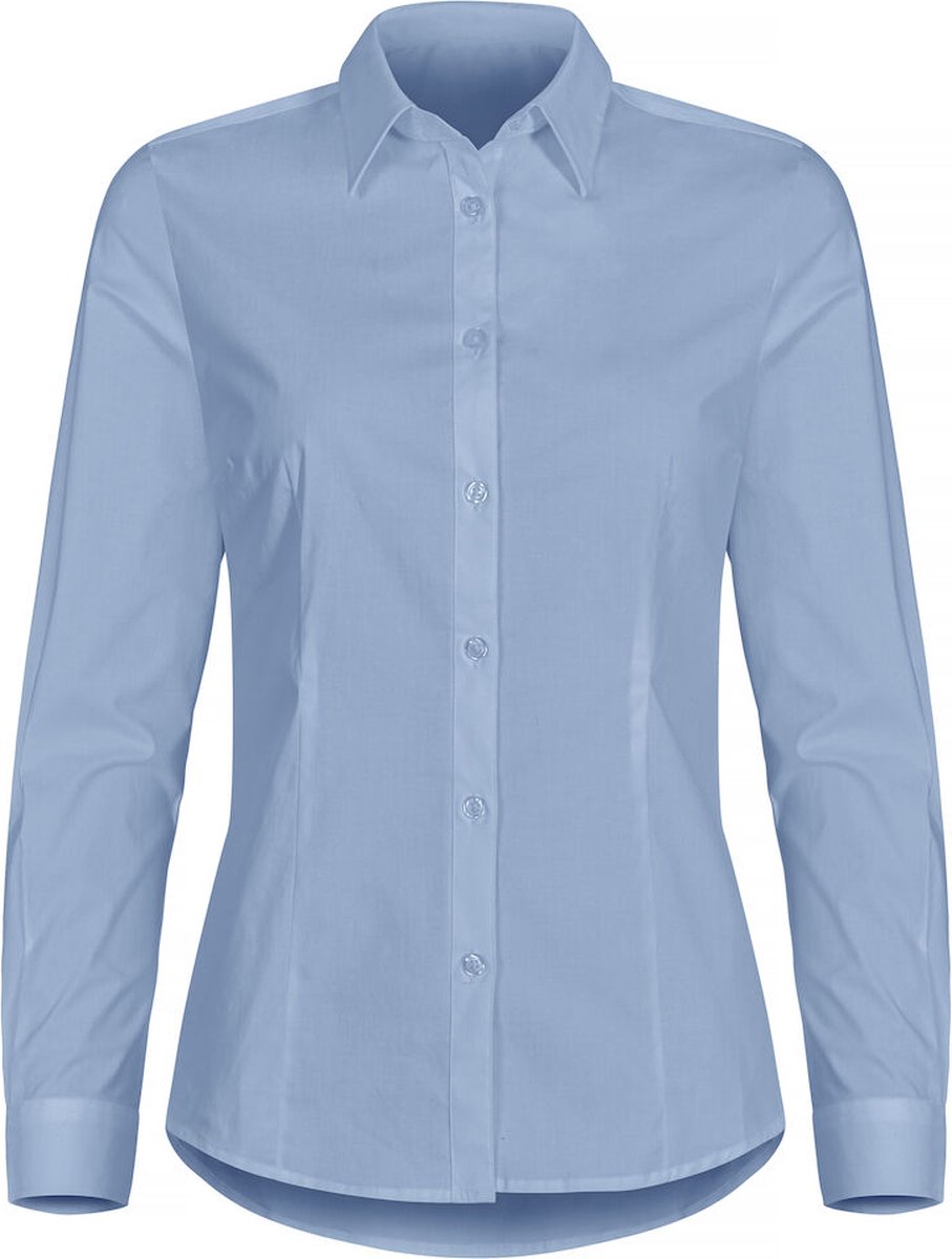 Clique Stretch Shirt L/S Women 027961 - Lichtblauw - 38/M