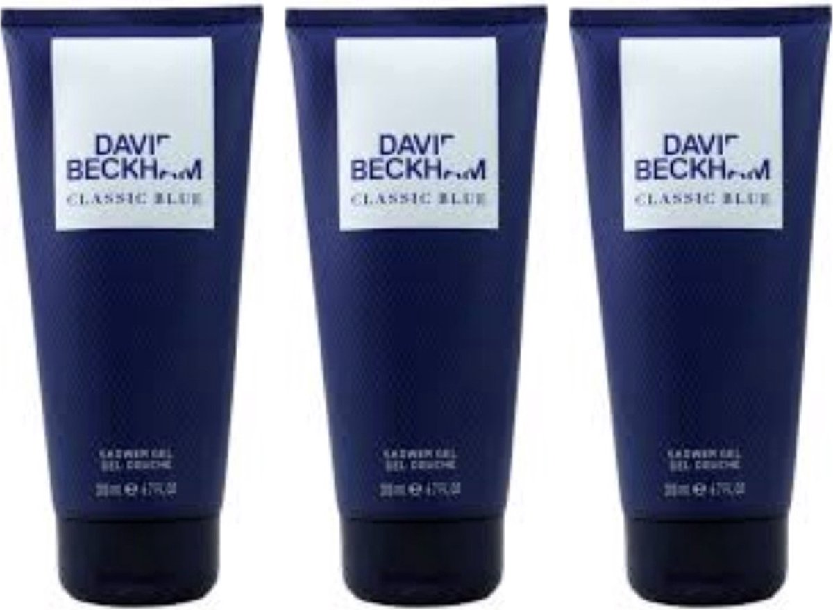 David Beckham Douchegel Classic Blue 3 x 200 ml