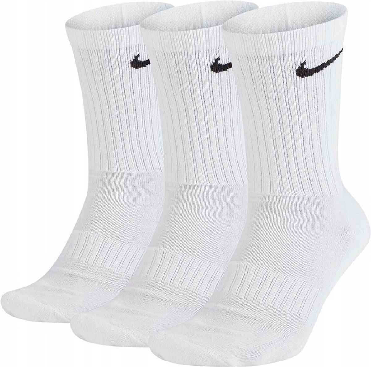 Nike - Dri-FIT Everyday Cushioned Crew Socks 3P - Witte Sportsokken-42 - 46 op Prijzenvolger.com