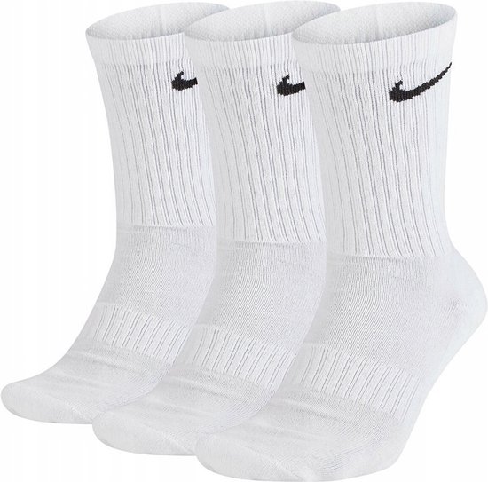 Nike - Dri-FIT Everyday Cushioned Crew Socks 3P - Witte Sportsokken-42 - 46