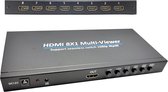 DrPhone MultiVision3 - Multi HDMI Viewer - 8x1 Quad Multi-Viewer - Switch Naadloze Schakelaar - 1080p 4K 30Hz- 6 weergavemodi - 8 IN 1 UIT HDMI-Schakelaar 8 poorten met afstandsbediening