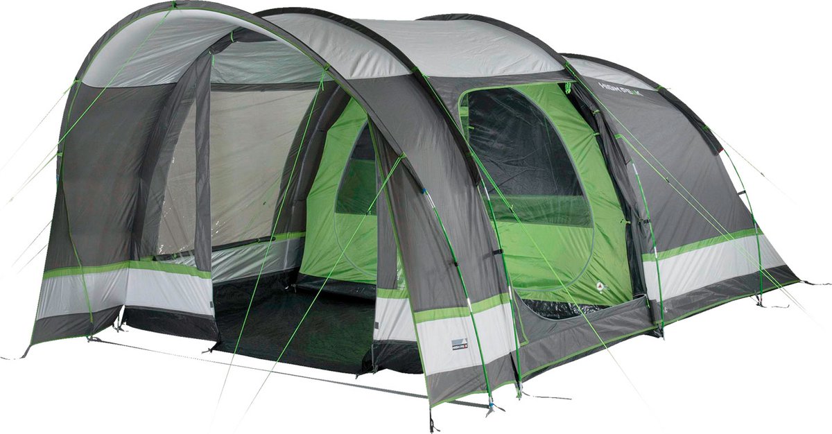 High Peak tunneltent Brixen 4.0, 4 persoons, 1,9 m stahoogte, 4.000 mm waterdicht, verduisterde binnentent