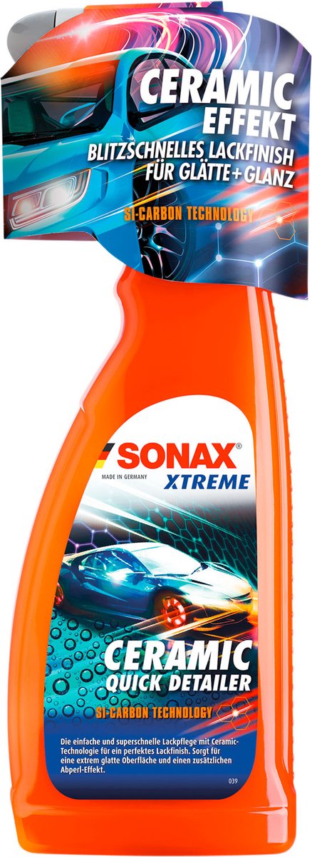 SONAX XTREME Ceramic QuickDetailer (750 ml) supersnelle lakverzorging met Ceramic-technologie voor een perfecte lakafwerking. Zorgt voor extreme gladheid van de lak NIEUW!!