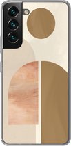 Geschikt voor Samsung Galaxy S22 Plus hoesje - Roze - Bruin - Design - Siliconen Telefoonhoesje