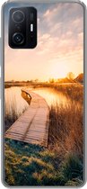 Geschikt voor Xiaomi 11T Pro hoesje - Zonsondergang in de Nederlandse polder - Siliconen Telefoonhoesje