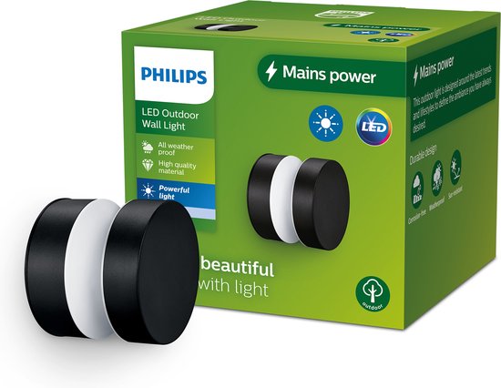 Philips myGarden wandlamp met sensor | Up & Down | Arbour | 2700K | Ultra Efficient | IP44 3.8W