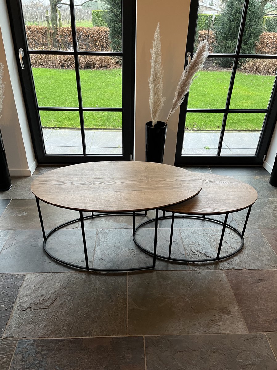 Maxfurn - Set ovale salontafel | kleur: Eiken