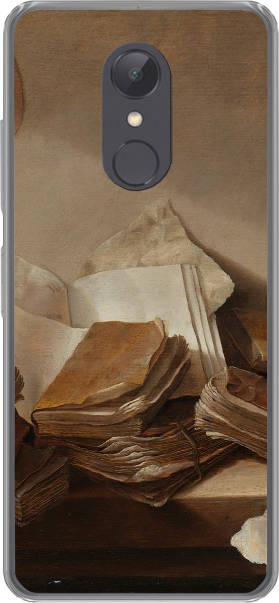 Telefoonhoesje Geschikt voor Xiaomi Geschikt voor Redmi 5 hoesje - Stilleven met boeken - Schilderij van Jan Davidsz. de Heem - Siliconen Telefoonhoesje Telefoonhoesje