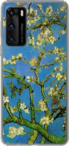 Geschikt voor Huawei P40 hoesje - Amandelbloesem - Vincent van Gogh - Siliconen Telefoonhoesje