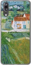 Telefoonhoesje Geschikt voor Huawei P20 hoesje - Landschap met koets en trein - Vincent van Gogh - Siliconen Telefoonhoesje