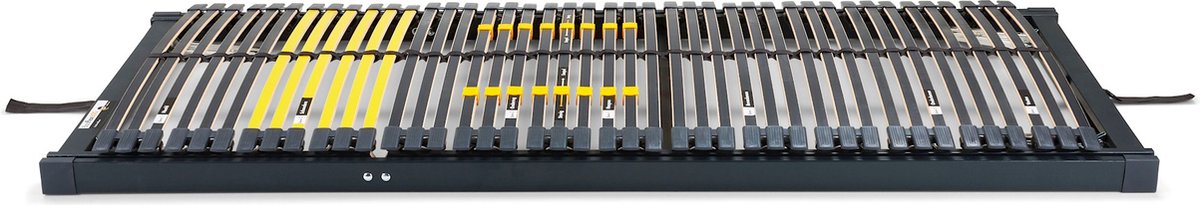Beter Bed Bossflex 600 Lattenbodem 100 x 200 cm - Handverstelbaar - Bedbodem - Max. 120kg - Antraciet/Geel