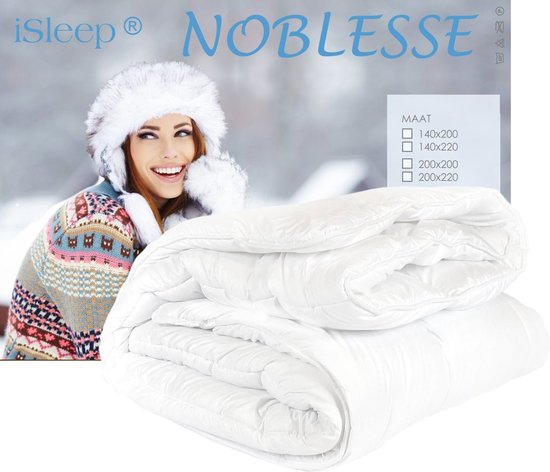 iSleep Noblesse Dekbed - Enkel - Litsjumeaux - 240x200 cm - Wit