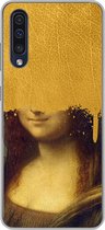 Geschikt voor Samsung Galaxy A50 hoesje - Mona Lisa - Da Vinci - Goud - Siliconen Telefoonhoesje