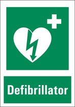 Defibrillator bord met tekst 148 x 210 mm