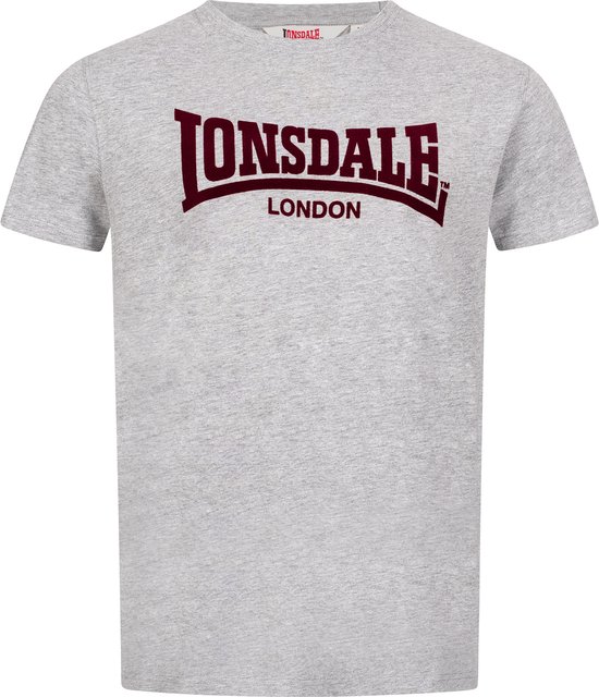 Lonsdale T-Shirt Ll008 One Tone T-Shirt normale Passform Marl Grey/Oxblood-XL