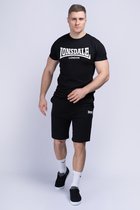 Lonsdale Trainingsanzug Moy T-Shirt & Shorts Set normale Passform Black/White-XL