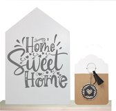 Housewarming cadeau - cadeau housewarming - housewarming - housewarming gift - tekstbord home sweet home - sleutelhanger huis - woondecoratie