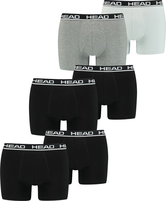 HEAD Heren Boxershorts Basic Boxer 6 Pack Veelkleurig