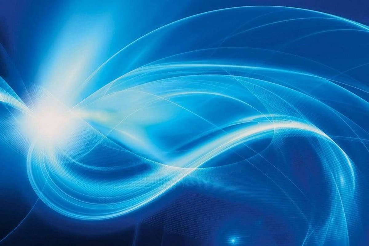 Fotobehang - Blue Abstract 375x250cm - Vliesbehang