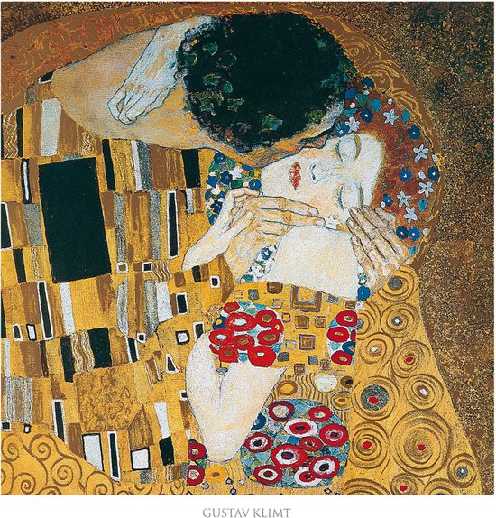 Kunstdruk Gustav Klimt - Il bacio 70x70cm