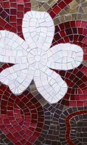 Fotobehang - Red Mosaic 150x250cm - Vliesbehang
