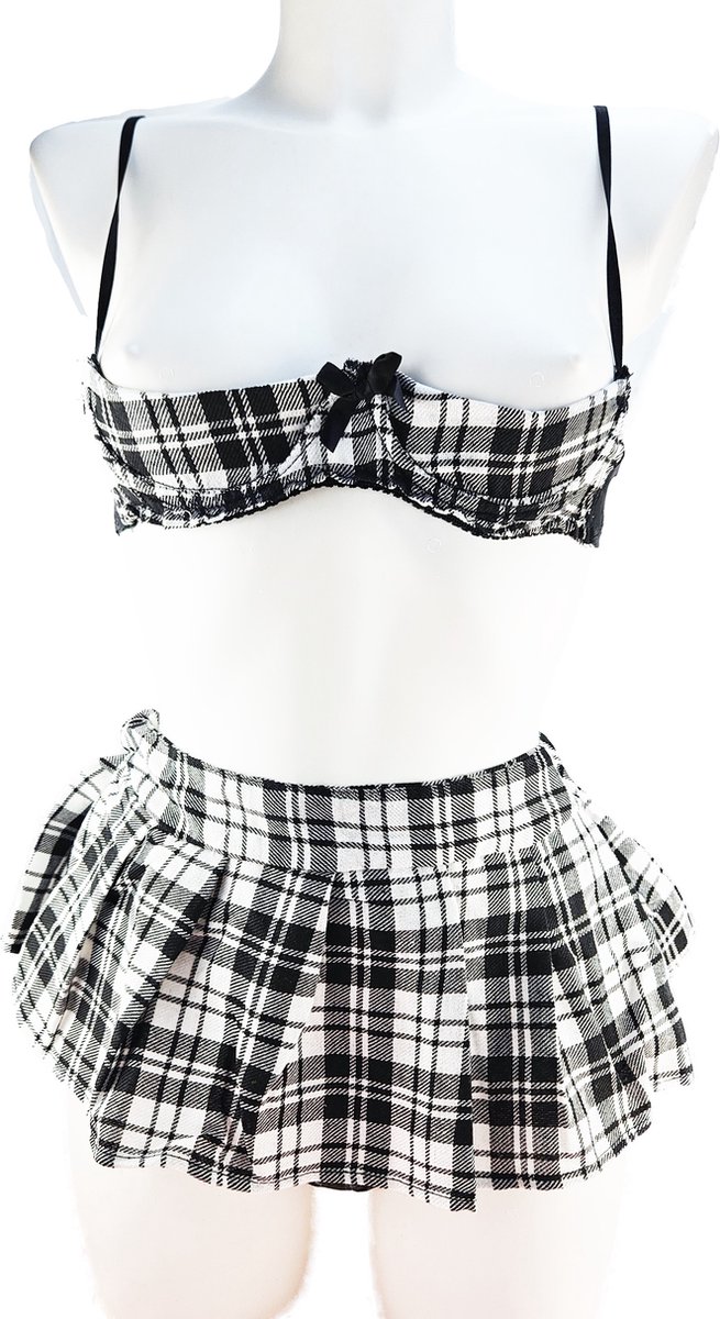 Goedkoopste BamBella ® Sexy Cosplay Rollenspel kleding outfit dames Schoolmeisje - Onesize
