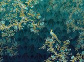 Komar Heritage | blauw/groen bloemen paradijs | fotobehang op vlies350x260cm
