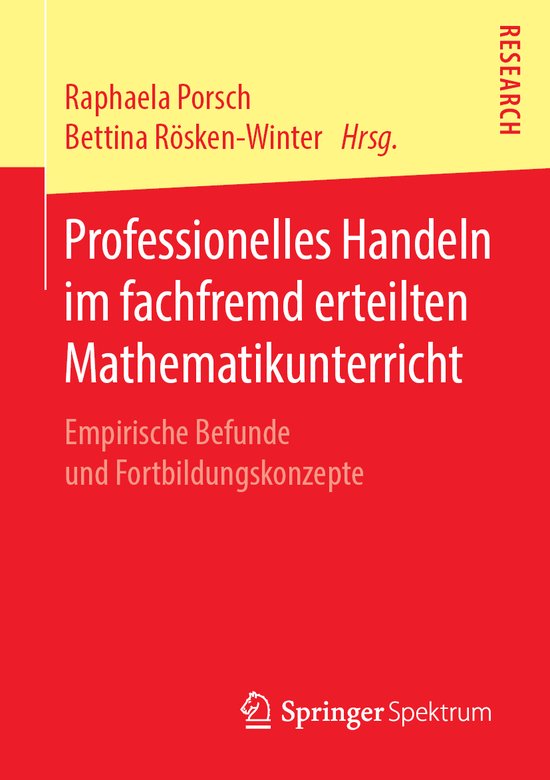 Professionelles Handeln im fachfremd erteilten Mathematikunt ... - cover