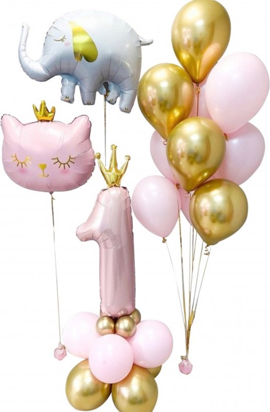 6 stuks boerderijdieren, ballon, decoratie, schattige dieren, decoratie, verjaardag, boerderij, verjaardagsfeest, dierentuin, ballonnen in de vorm van koeien en ezel, voor feestdecoraties