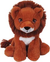 Knuffeldier Leeuw Ziggy - zachte pluche stof - dieren knuffels - roodbruin - 23 cm