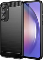 Silicone TPU gel zwart hoesje Telefoonhoesje geschikt voor Samsung Galaxy A55