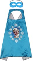 La Frozen - Cape - Masque - Déguisements enfant La Reine des Frozen - Costume Elsa - Carnaval - Princesse des Neiges - Blauw - Robe de princesse
