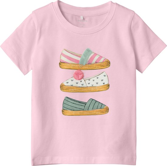 Name it t-shirt meisjes - roze - NMFfang - maat 80