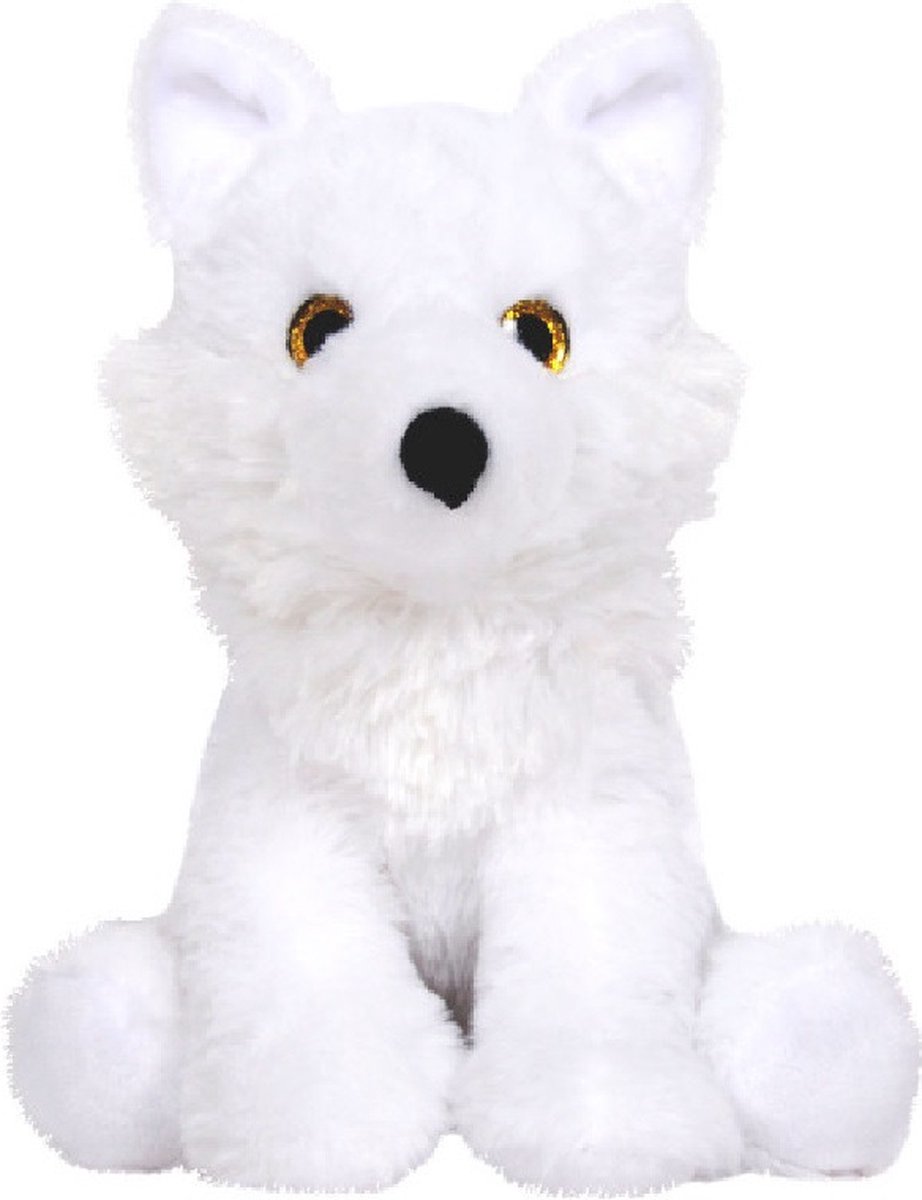 Sandy Wolf knuffel - Snowie - zachte pluche stof - dieren knuffels - wit - 24 cm