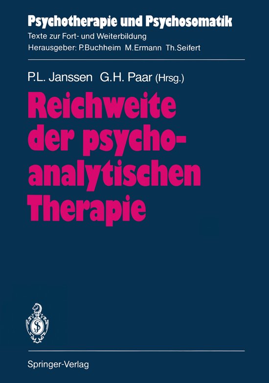 Reichweite Der Psychoanalytischen Therapie - cover